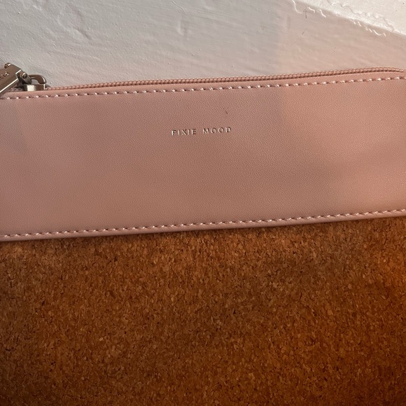 Pixie Mood Baby Pink and Cork Wristlet Purse with Removable Shoulder Strap - Picture 4 of 9